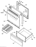 Section Diagram and Parts List for JBS12GS1  General Electric Range