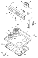 Section Diagram and Parts List for JBS17GS1  General Electric Range