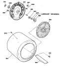 Section Diagram and Parts List for DDE8509RCMWW  General Electric Dryer