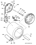 Section Diagram and Parts List for DDG9680RCMWW  General Electric Dryer