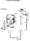 HYDRAULIC SYSTEM ASSEMBLY Diagram and Parts List for WWC8400PBL  General Electric Washer
