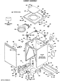 CABINET ASSEMBLY Diagram and Parts List for WWC8000RAL  General Electric Washer