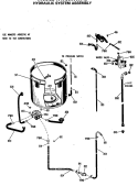 HYDRAULIC SYSTEM ASSEMBLY Diagram and Parts List for WWC8000RAL  General Electric Washer