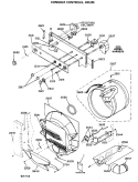 CONSOLE CONTROLS, DRUM Diagram and Parts List for WSM2400LEB  General Electric Washer Dryer Combo