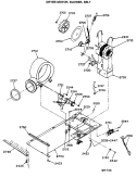 DRYER MOTOR, BLOWER, BELT Diagram and Parts List for WSM2400LEB  General Electric Washer Dryer Combo