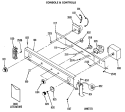 CONSOLE & CONTROLS Diagram and Parts List for WSM2700RBW  General Electric Washer Dryer Combo