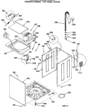 WASHER - CABINET, TOP PANEL & BASE Diagram and Parts List for WSM2700RBW  General Electric Washer Dryer Combo