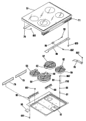 Section Diagram and Parts List for JB578GS2BG  General Electric Range