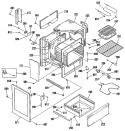 Section Diagram and Parts List for JB578GS2BG  General Electric Range