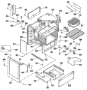 Section Diagram and Parts List for JB578GS3BG  General Electric Range