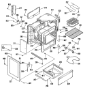 Section Diagram and Parts List for JB579GR5WH  General Electric Range