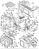 Section Diagram and Parts List for JHP70GN5WH  General Electric Microwave Oven Combo