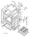 Section Diagram and Parts List for JGBS04ER3  General Electric Range
