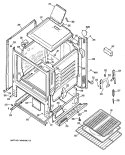 Section Diagram and Parts List for JGBS04GPR2  General Electric Range