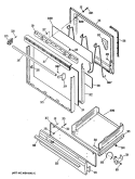 Section Diagram and Parts List for JGBS04PR2  General Electric Range