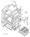 Section Diagram and Parts List for JGBS04PR2  General Electric Range