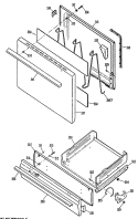 Section Diagram and Parts List for JGBS04PR2  General Electric Range