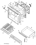 Section Diagram and Parts List for JGBP26GEN5  General Electric Range