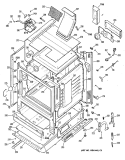 Section Diagram and Parts List for JGBP31GEP3  General Electric Range