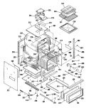 Section Diagram and Parts List for JGRP16GEP3BG  General Electric Range