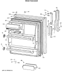 FRESH FOOD DOOR Diagram and Parts List for TBX18GASERWH  General Electric Refrigerator