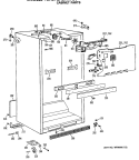 CABINET PARTS Diagram and Parts List for TBX21GASNRAD  General Electric Refrigerator