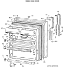 FRESH FOOD DOOR Diagram and Parts List for TBX22JASNRAD  General Electric Refrigerator