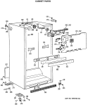 CABINET PARTS Diagram and Parts List for TBX22JASNRAD  General Electric Refrigerator