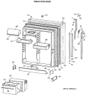 Part Location Diagram of WR12X0885 GE HANDLE FF White