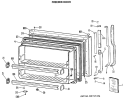 FREEZER DOOR Diagram and Parts List for TBX24JISJRAD  General Electric Refrigerator