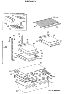 SHELF PARTS Diagram and Parts List for TBX24JISJRAD  General Electric Refrigerator