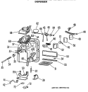 DISPENSER Diagram and Parts List for TBX25PCSJLAA  General Electric Refrigerator