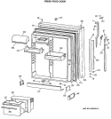 FRESH FOOD DOOR Diagram and Parts List for TBX25PCSJLAA  General Electric Refrigerator