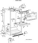 CABINET PARTS Diagram and Parts List for TBX25PCSJLAA  General Electric Refrigerator