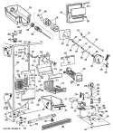 Section Diagram and Parts List for TFC22PRSAWW  General Electric Refrigerator
