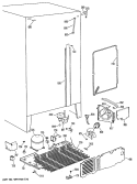 Section Diagram and Parts List for TFC22PRSAWW  General Electric Refrigerator