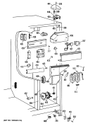 Section Diagram and Parts List for TFC24PRSAWW  General Electric Refrigerator