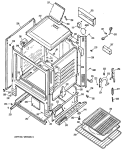 Section Diagram and Parts List for JGSS05GER3  General Electric Range