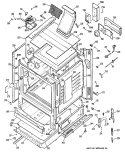 Section Diagram and Parts List for JGBP35GEP5  General Electric Range