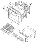 Section Diagram and Parts List for JGBP35GEP5  General Electric Range
