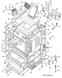 Section Diagram and Parts List for JGBP30GEP4  General Electric Range