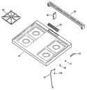 Section Diagram and Parts List for JGSS05GER4  General Electric Range