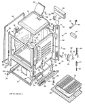 Section Diagram and Parts List for JGSS05GER4  General Electric Range