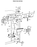 FRESH FOOD SECTION Diagram and Parts List for TFG22PRSAWW  General Electric Refrigerator