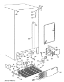Section Diagram and Parts List for TFG22PRSAWW  General Electric Refrigerator