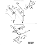 CABINET FRONT ASSEMBLY Diagram and Parts List for DDG7289RBLAA  General Electric Dryer