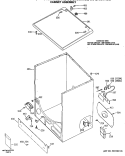 CABINET ASSEMBLY Diagram and Parts List for DDG7289RCLWW  General Electric Dryer