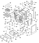 Section Diagram and Parts List for JHP69GN4WH  General Electric Microwave Oven Combo