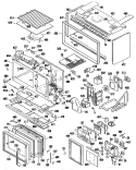 Section Diagram and Parts List for JHP69GN4WH  General Electric Microwave Oven Combo