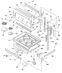 Section Diagram and Parts List for JHP62GN5AD  General Electric Microwave Oven Combo